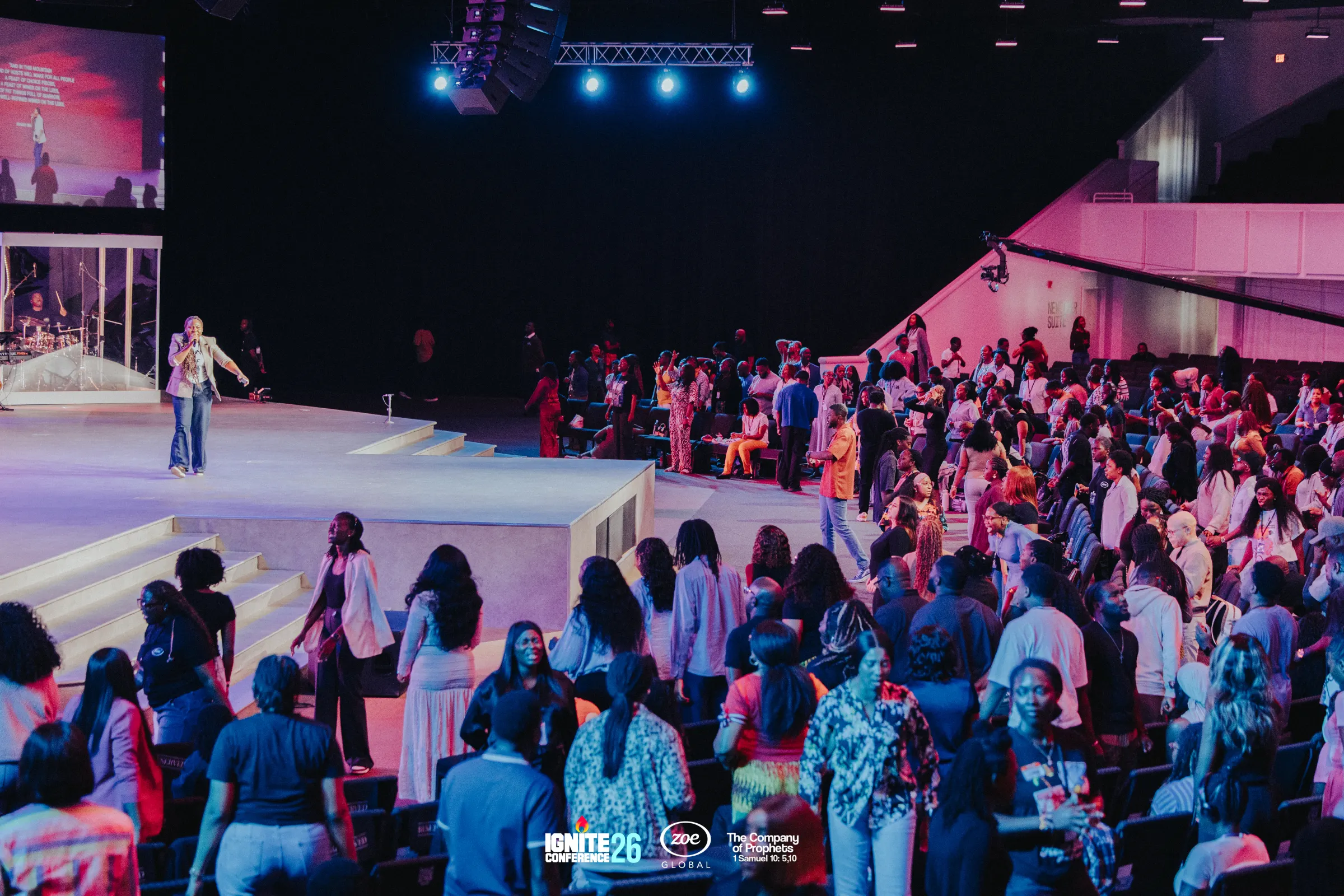 A church community gathered together